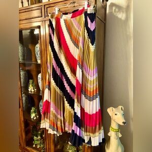 Isobel Silky Pleated Skirt by Maeve for Anthropologie